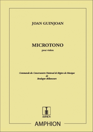 Guinjoan  Microtono Violon Seul Violin