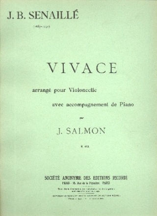 Vivace pour violoncelle et piano