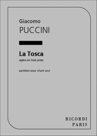 G. Puccini Tosca Livret D'Opera Books (Opera)