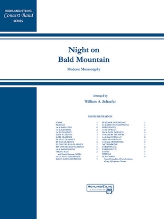 Moussorgsky, M arr. Schaefer Night on Bald Mountain (concert band)  Symphonic wind band