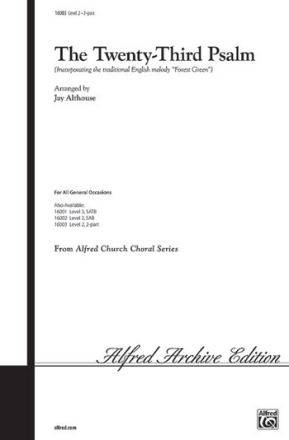 23RD PSALM/2-PT-ALTHOUSE  Unison, upper, equal voices