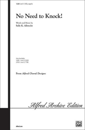 No Need to knock for mixed chorus a cappella score