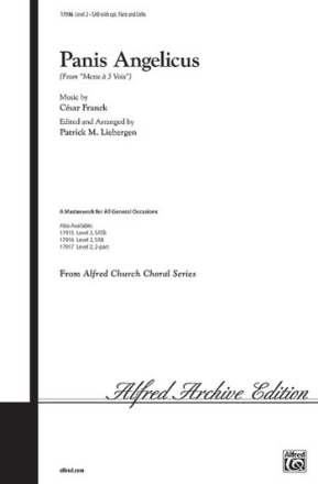 Panis Angelicus for mixed chorus (SAM) and piano (flute and cello ad lib) vocal score