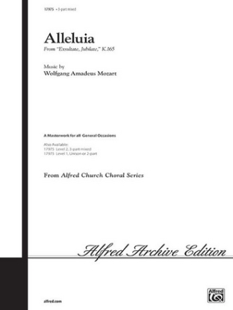 ALLELUIA/3 PT MXD  Mixed voices