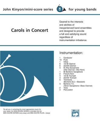 Kinyon, John (arranger) Carols in Concert (concert band)  Symphonic wind band