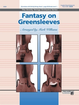 Williams, Mark (arranger) Fantasy on Greensleeves (string orch)  String Orchestra