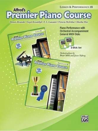 Premier Piano Course Level 2B - Lesson and Performance  2 Midid-Disk's