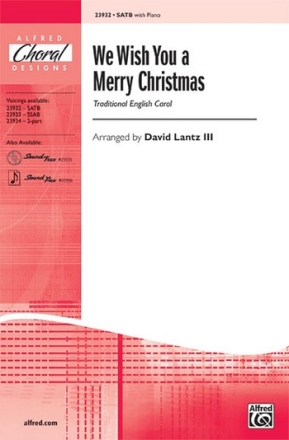 arr. Lantz We Wish You a Merry Christmas SATB  Mixed voices