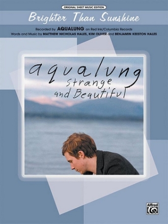 Aqualung Brighter Than Sunshine (pvg)  Piano/Vocal/Guitar Singles