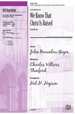 Hopson, Hal.H (Arranger) We Know That Christ Is Raised SAB  Mixed voices