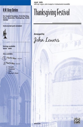 Lewers,John (arranger) Thanksgiving Festival SATB  Mixed voices