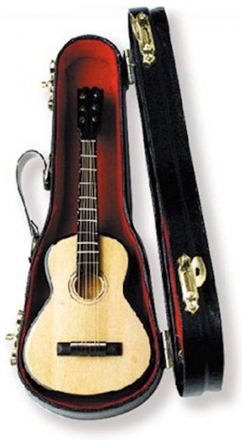 Miniatur Gitarre im Koffer, 13,97 cm