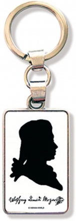 Schlsselanhnger Mozart Silhouette 3 x 4,5 cm