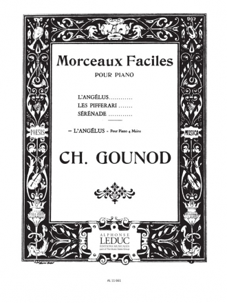 GOUNOD 6 MORCEAUX FACILES N01 L'ANGELUS PIANO 4 MAINS