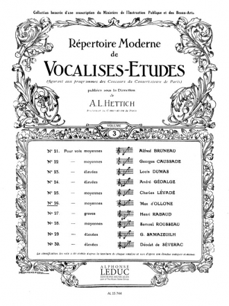 OLLONE D' VOCALISE ETUDE N026 VOIX MOYENNES