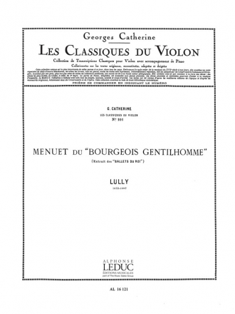 Menuet du 'Bourgeois Gentilhomme' pour violon et piano