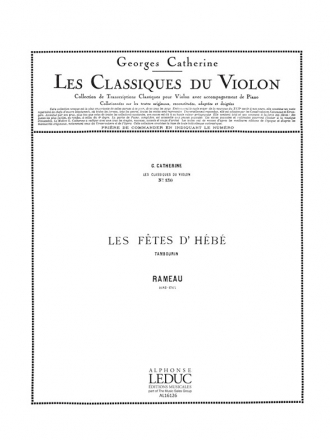 RAMEAU CLASSIQUE VIOLON N0130 LES FETES D'HEBE:TAMBOURIN