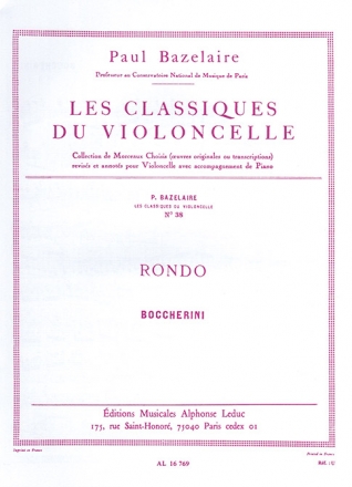 Rondo C Major after String Quartet G310 pour violoncelle et piano