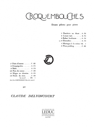 DELVINCOURT CROQUEMBOUCHES N04 GRENADINE PIANO