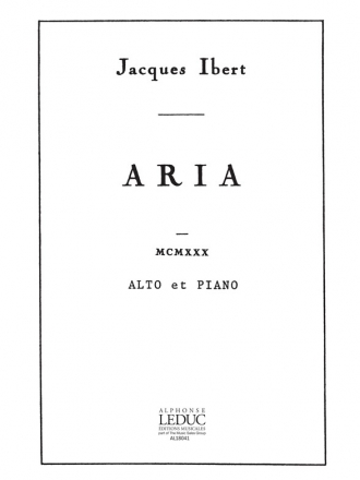 IBERT/NEUBERTH ARIA ALTO ET PIANO