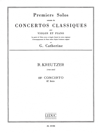 Concerto no.18 1er Solo pour violon et piano