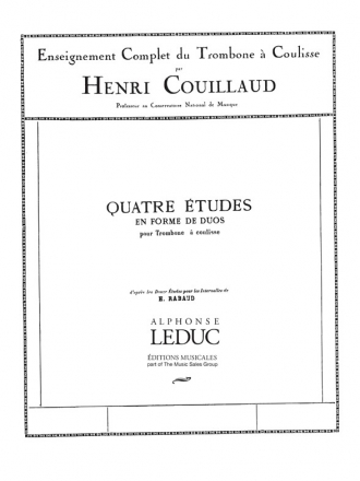 COUILLAUD 4 ETUDES EN FORME DE DUOS TROMBONE