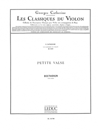 BEETHOVEN/CATHERINE CLASSIQUE VIOLON N0289 PETITE VALSE