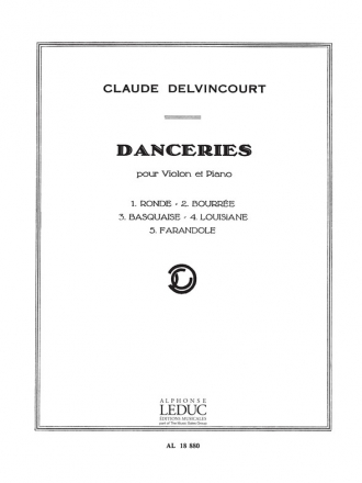 DELVINCOURT DANCERIES RECUEIL VIOLON ET PIANO