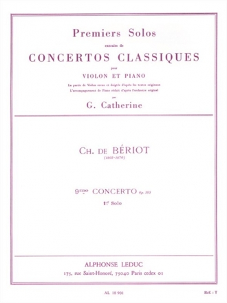 BERIOT DE./CATHERINE PREMIER SOLO EXTRAIT CONCERTO N09 OP103 VIOLON ET PIANO