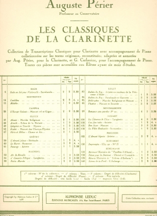 L'amant jaloux pour clarinette et piano