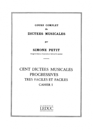 PETIT S. COURS COMPL.DICTEES MUSICALES VOL.1:100 DICTEES 1 VX TRES FACILES ET FACILES