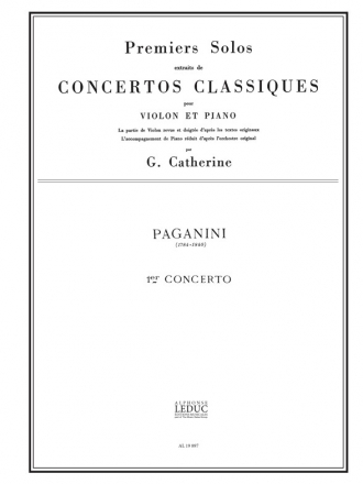 PAGANINI/CATHERINE PREMIER SOLO EXTRAIT CONCERTO N01 VIOLON ET PIANO