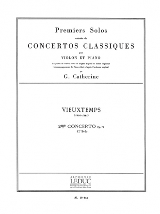 VIEUXTEMPS/CATHERINE PREMIER SOLO EXTRAIT CONCERTO N02 OP19 VIOLON ET PIANO