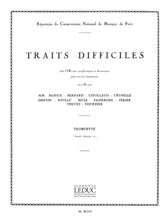 DIVERS/FOVEAU TRAITS DIFFICILES VOLUME 1 (FASCICULES 1 ET 2) TROMPETTE