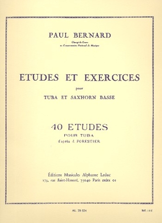 40 tudes d'aprs J. Forestier pour tuba (saxhorn basse)