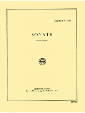 ARRIEU SONATE VIOLON ET PIANO