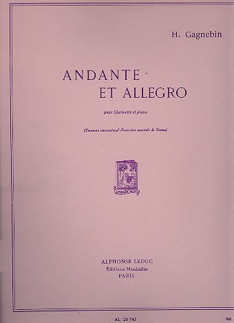 Andante et Allegro pour clarinette et piano