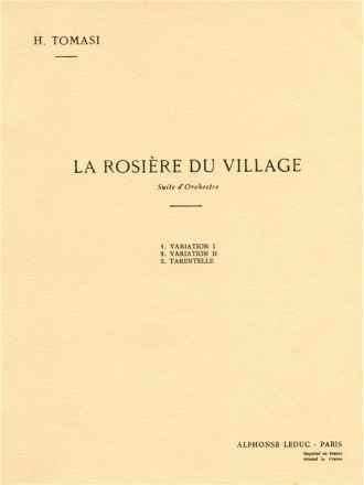 TOMASI ROSIERE DU VILLAGE PARTITION D'ORCHESTRE IN 16 (POCHE)