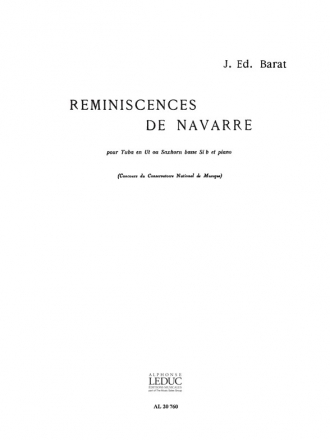 BARAT REMINISCENCES DE NAVARRE TUBA UT OU SAXHORN SIB ET PIANO