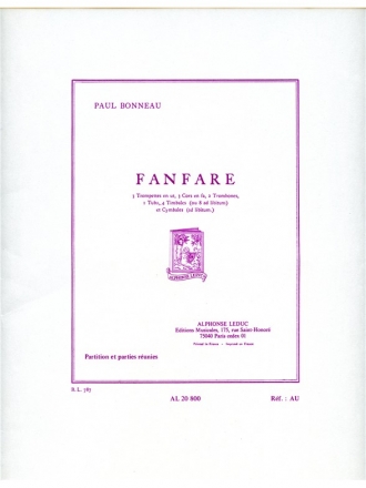 BONNEAU FANFARE ENSEMBLE CUIVRES PARTITION ET PARTIES