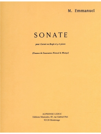 EMMANUEL SONATE CORNET (OU BUGLE SIB) ET PIANO