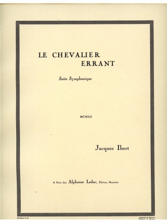 IBERT CHEVALIER ERRANT PARTITION D'ORCHESTRE IN 4