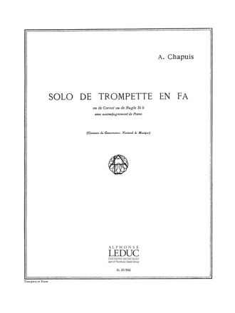 CHAPUIS SOLO TROMPETTE ET PIANO