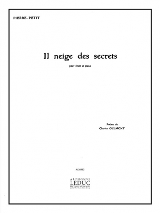 PETIT P. IL NEIGE DES SECRETS CHANT ET PIANO