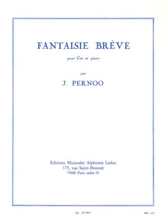 PERNOO FANTAISIE BREVE COR ET PIANO