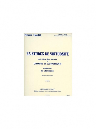 SARLIT 25 ETUDES DE VIRTUOSITE SUITE N01 CLARINETTE