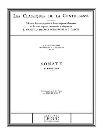 MARCELLO CLASSIQUE CONTREBASSE N039 SONATE