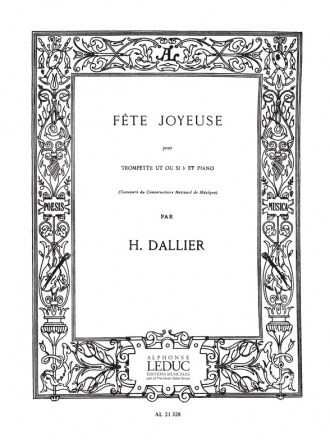 DALLIER FETE JOYEUSE TROMPETTE UT OU SIB ET PIANO