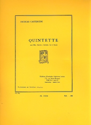 Quintette pour flte, hautbois, clarinette, cor et basson partition et parties