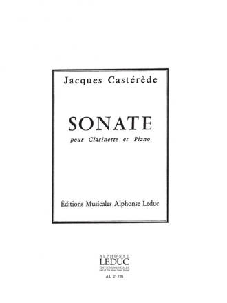 CASTEREDE SONATE CLARINETTE SIB ET PIANO